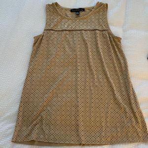 Tan suede tank top